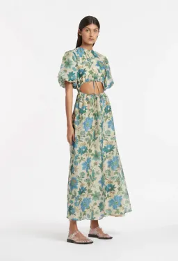 Sir Celia Puff Sleeve Midi Dress in Marguerite Print for rent on The Volte - image 2