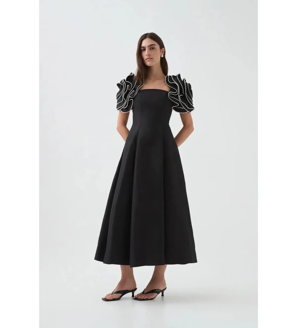 Aje Twyla Midi Dress Black Size 12 - Image 2