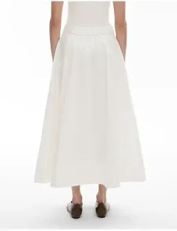 Witchery Cotton Poplin Skirt White Size 12  for rent on The Volte - image 4