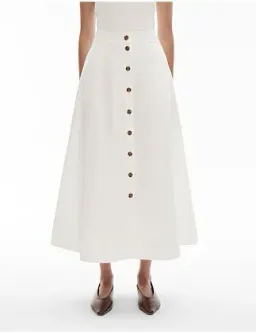 Witchery Cotton Poplin Skirt White Size 12  for rent on The Volte - image 2