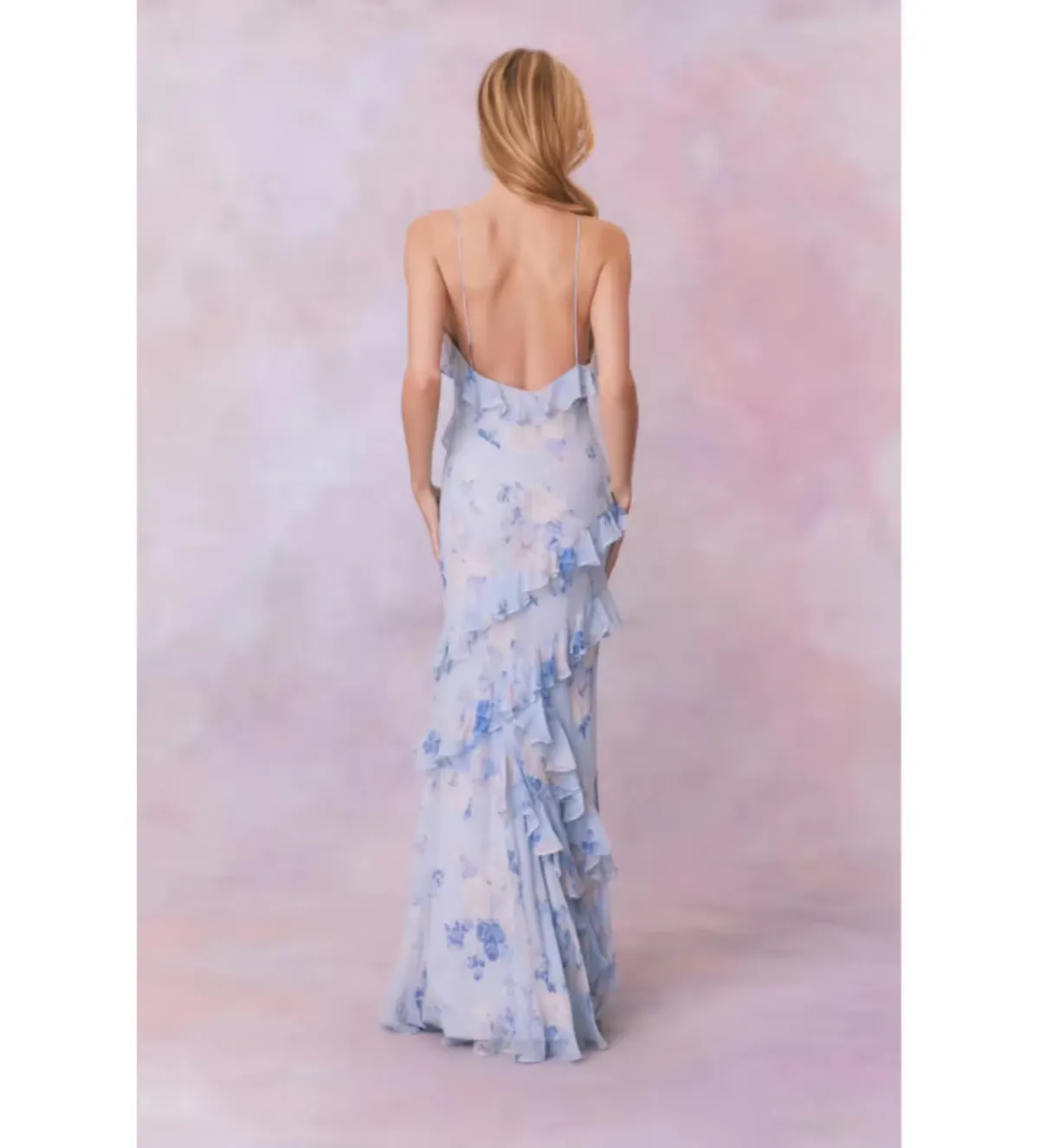 LoveShackFancy Whisper Blue Rialto Maxi in Blue Size US4/ AU 8 - Image 5