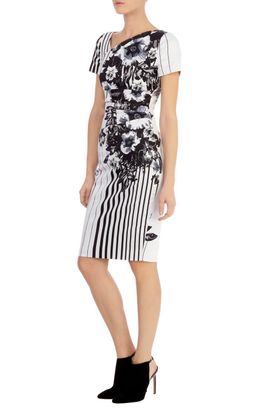 Karen Millen Short Sleeved Midi Dress Print Size 6 for rent on The Volte - image 2