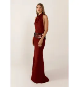 Ance Gria Adele gown in wine  maxi dress size AU 8 for rent on The Volte - image 2