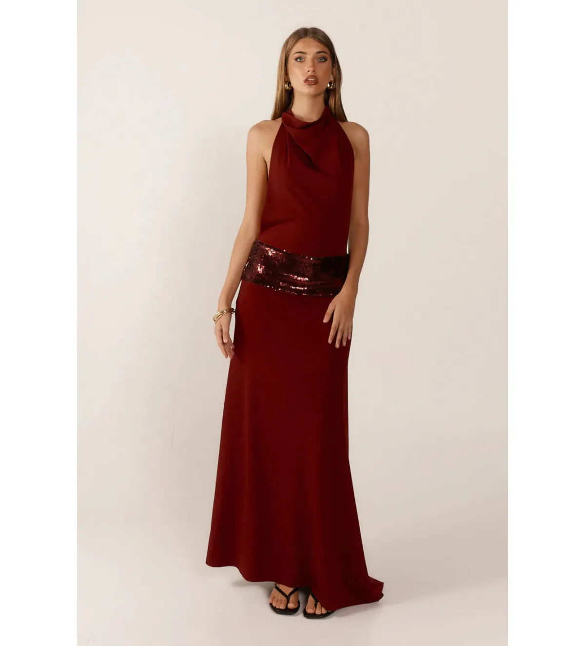 Ance Gria Adele gown in wine maxi dress size AU 8 - Image 1