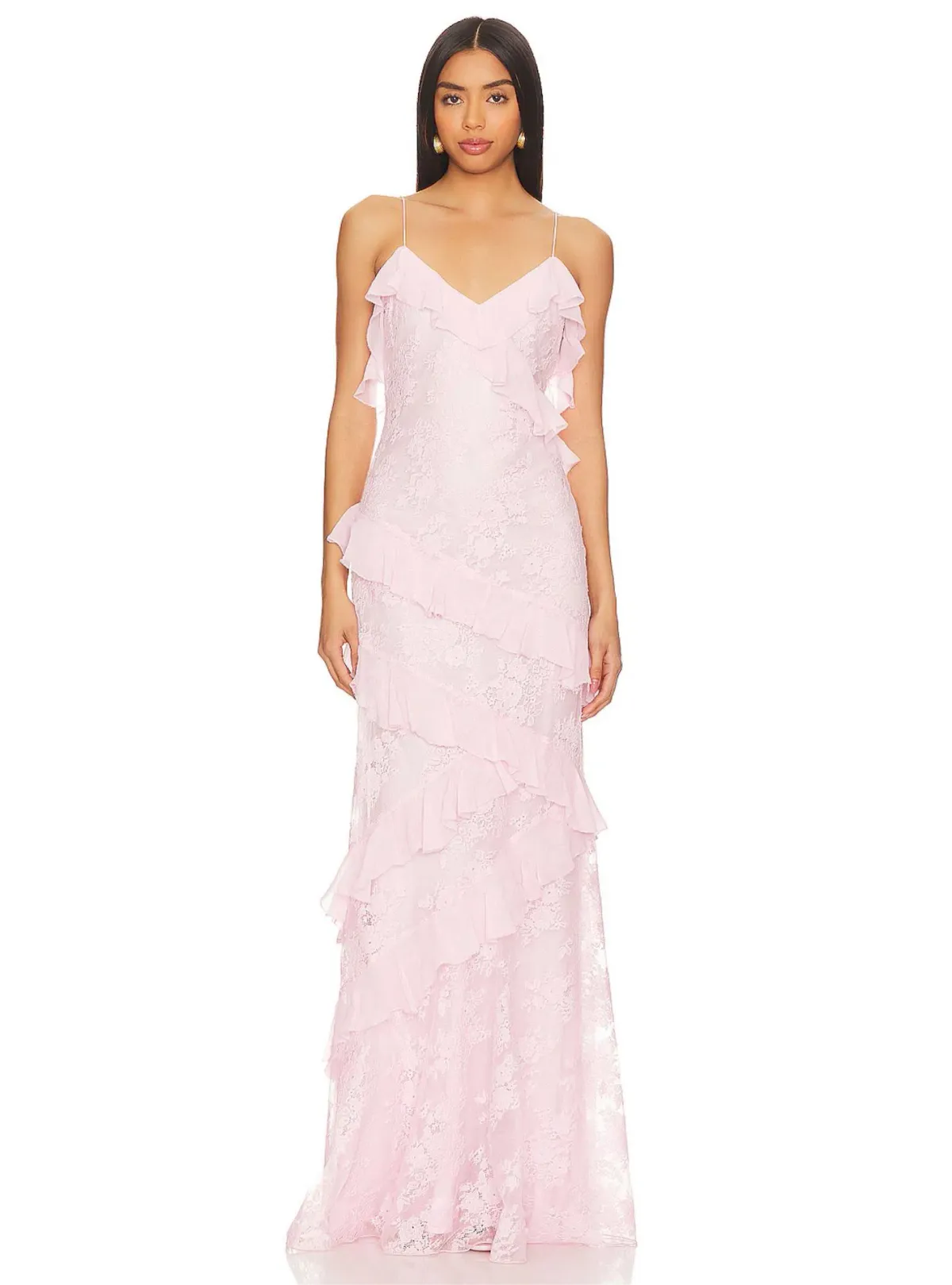 LoveShackFancy Rialto Maxi Dress Rose Latte Pink Size 6 - Image 1