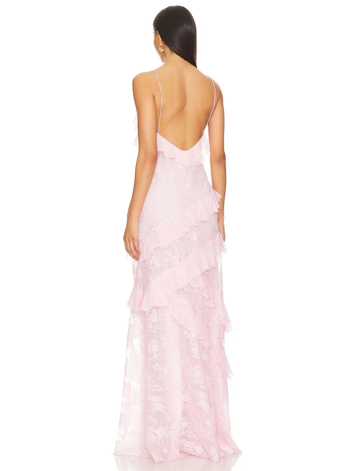 LoveShackFancy Rialto Maxi Dress Rose Latte Pink Size 6 - Image 3