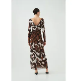 Aje Sym Long Sleeve Dress Wild Abstract Size M / AU 10 for rent on The Volte - image 5