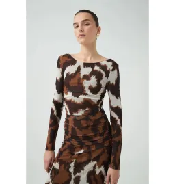 Aje Sym Long Sleeve Dress Wild Abstract Size M / AU 10 for rent on The Volte - image 3