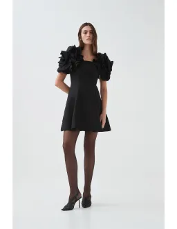 Aje Twyla Mini Dress Black Size 14 for rent on The Volte - image 1