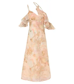Zimmermann Illuminate Flutter Slip Dress in Guava Paradise Size 1 / AU 10 for rent on The Volte - image 4