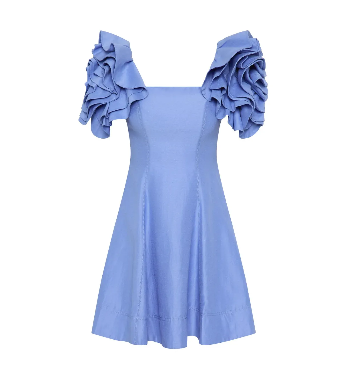 Aje Twyla Mini Dress Oyster Blue Size 8 - Image 4
