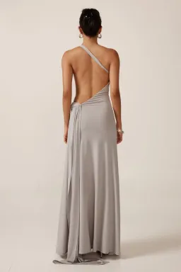 Ance Gria Gaia Gown in Silver Grey Size 8 for rent on The Volte - image 2