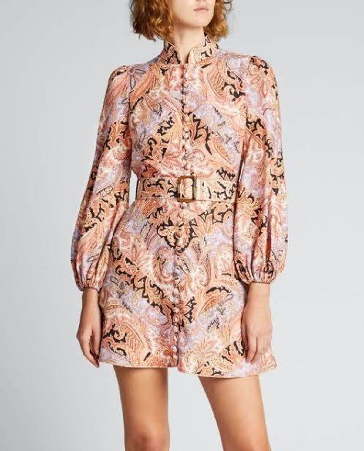 Zimmermann Botanica Chevron Mini Dress Chevron Paisley Size 6 - Image 5