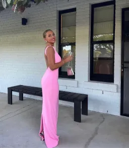Effie Kats Fairy Floss Verona Gown in Pink Size XS / AU 6 for rent on The Volte - image 3