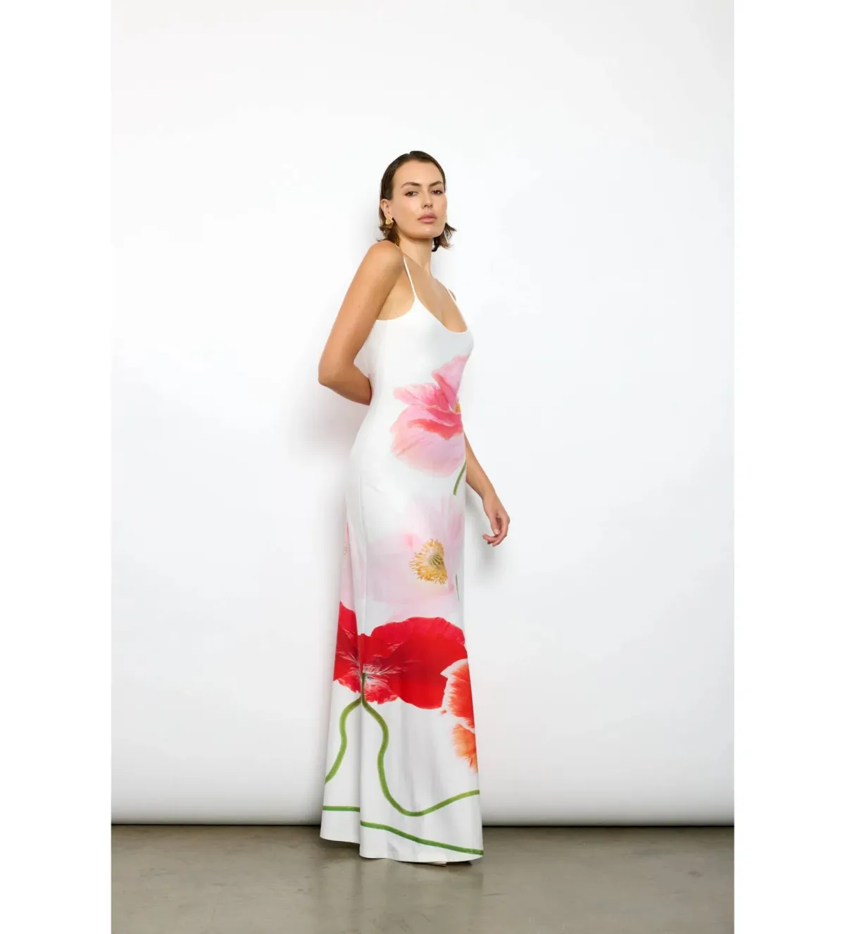 With Harper Lu Poppy Low Back Maxi in White Size Small/ AU 8  - Image 2