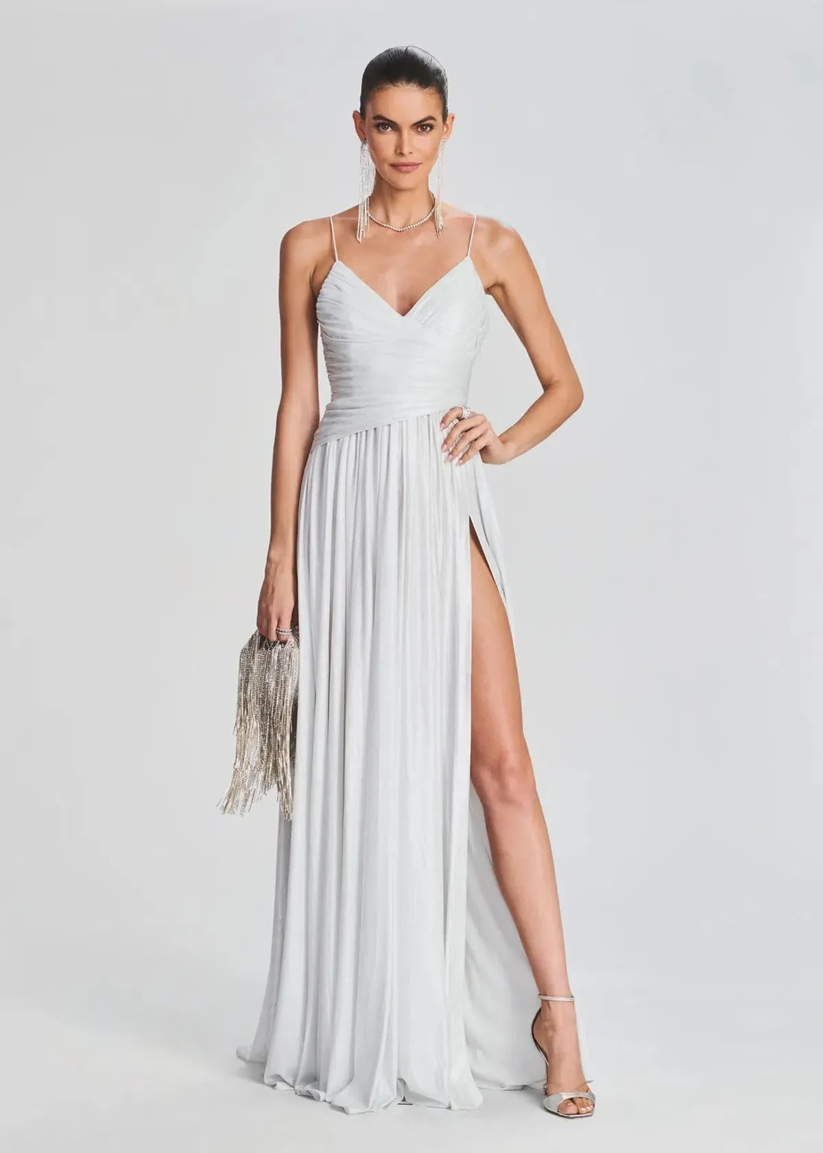 Retrofete Doss  Gown Silver Size S/Au 8  - Image 2