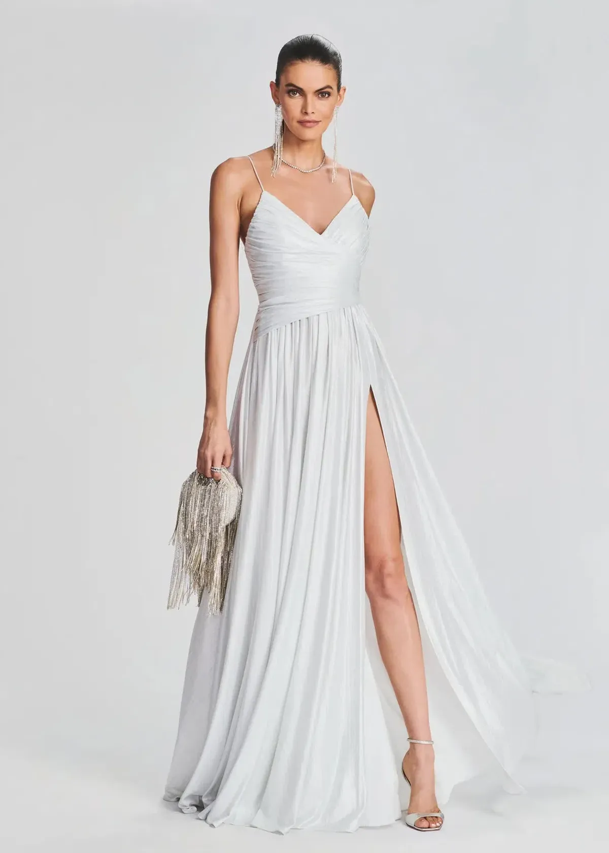 Retrofete Doss  Gown Silver Size M/Au 10 - Image 1