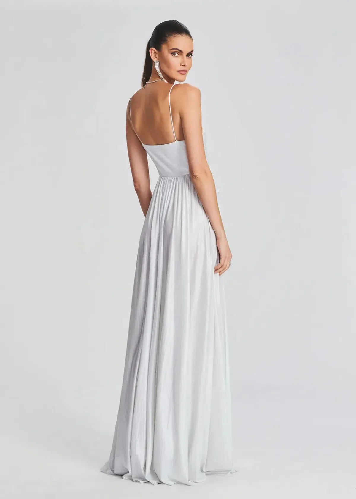 Retrofete Doss  Gown Silver Size M/Au 10 - Image 3