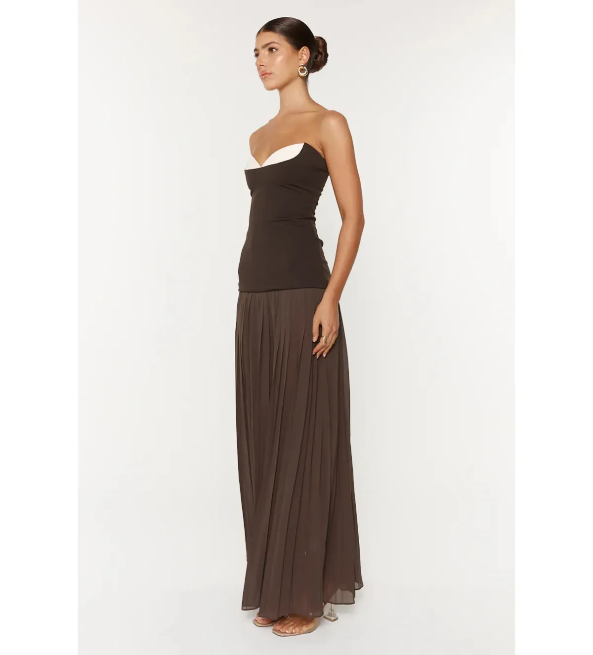 She Is OLLÁ Nicolette Dress Espresso Size S / AU 8 - Image 2