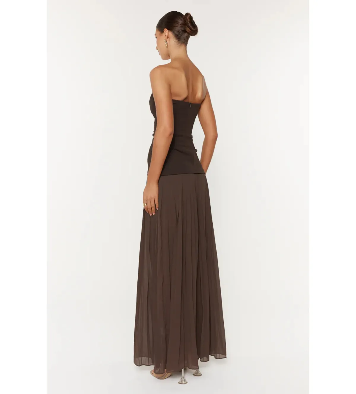 She Is OLLÁ Nicolette Dress Espresso Size S / AU 8 - Image 4