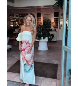 Pasduchas Nostalgia Strapless Maxi Dress Floral Size AU 12 for rent on The Volte - image 5