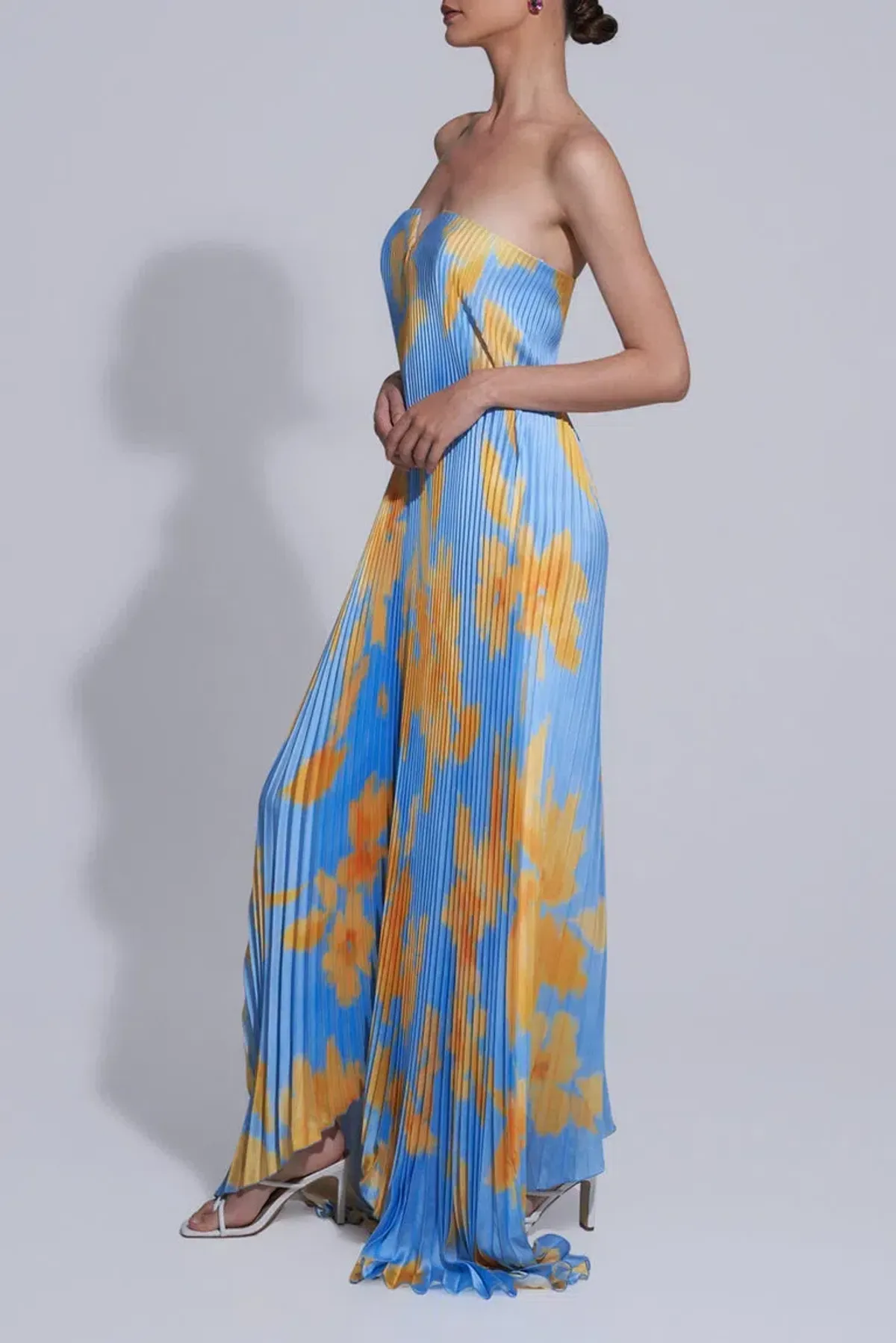 L'Idée Black Tie Jardin Maxi  Dress Blue Size 12 - Image 2