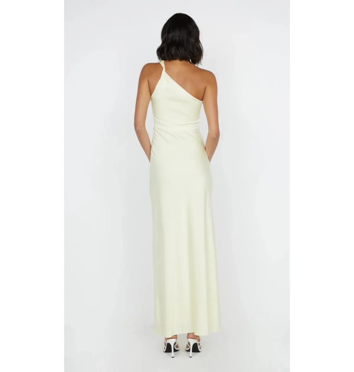 Bec & Bridge Lunetta Asym Dress in Ice Yellow Size AU 10 - Image 2