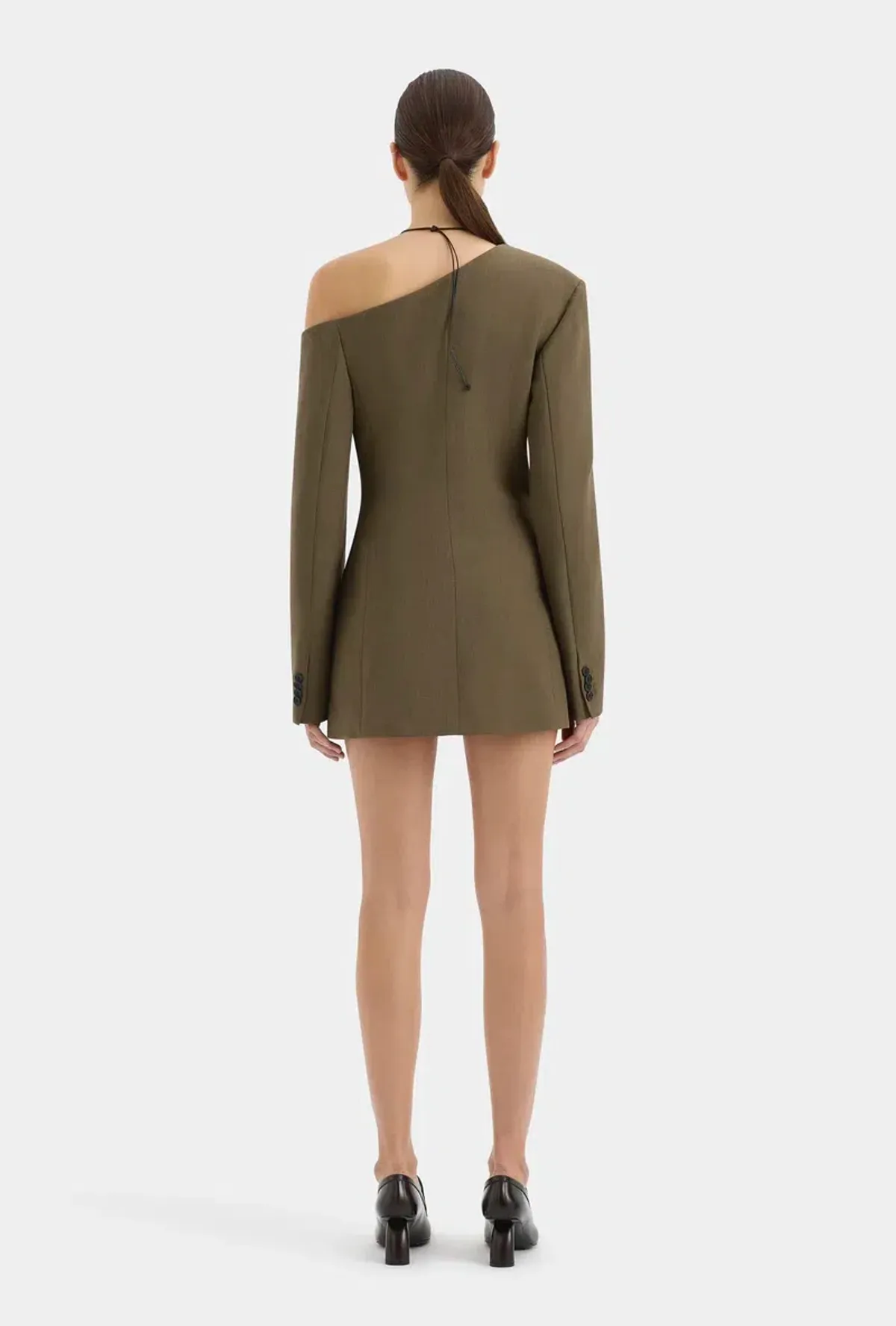 Sir the label Sartoria Mini Dress Chocolate Marle Size AU 8 - Image 3