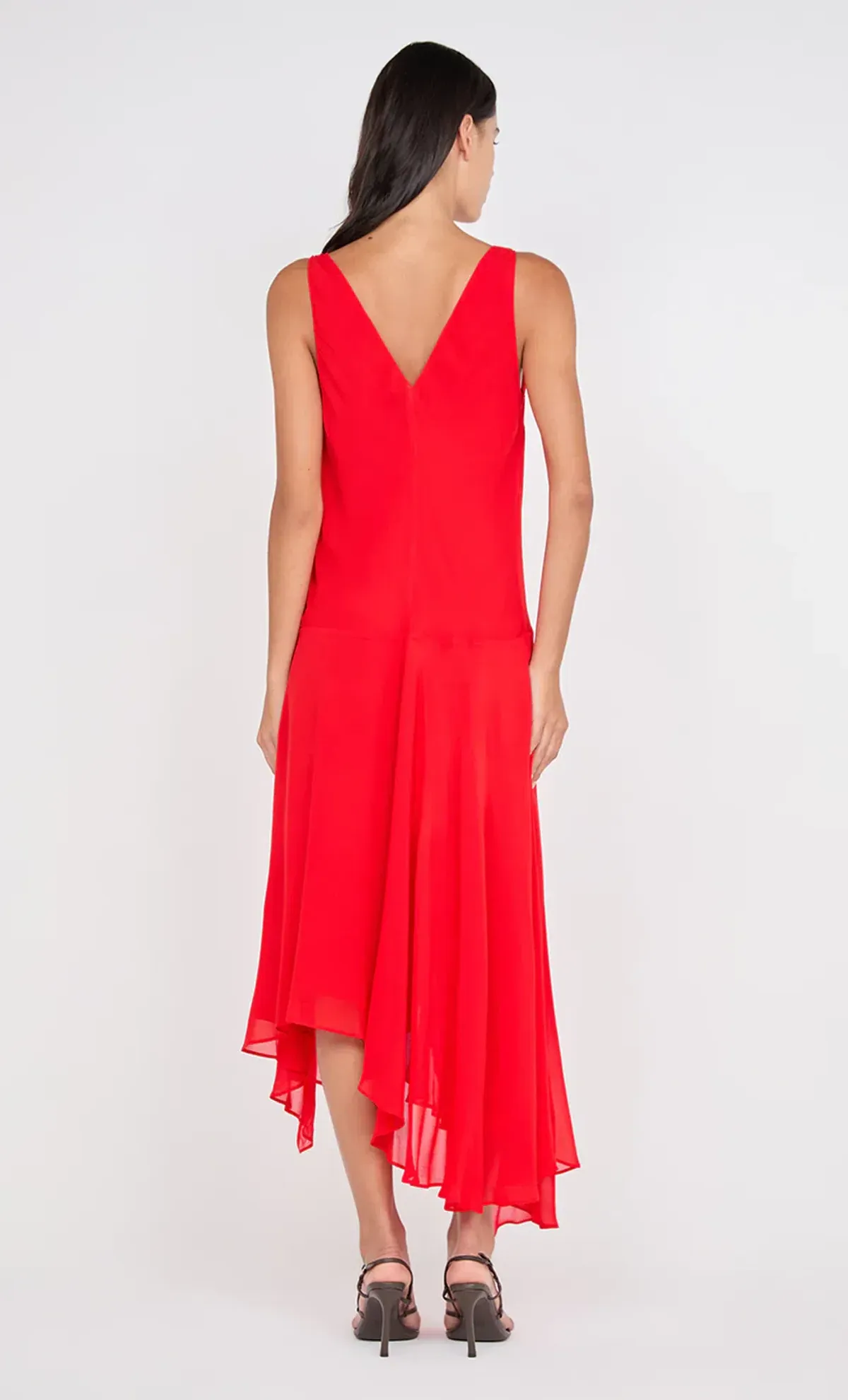 Bec & Bridge Rhone Wrap Asym Dress Chilli Size 10 - Image 5