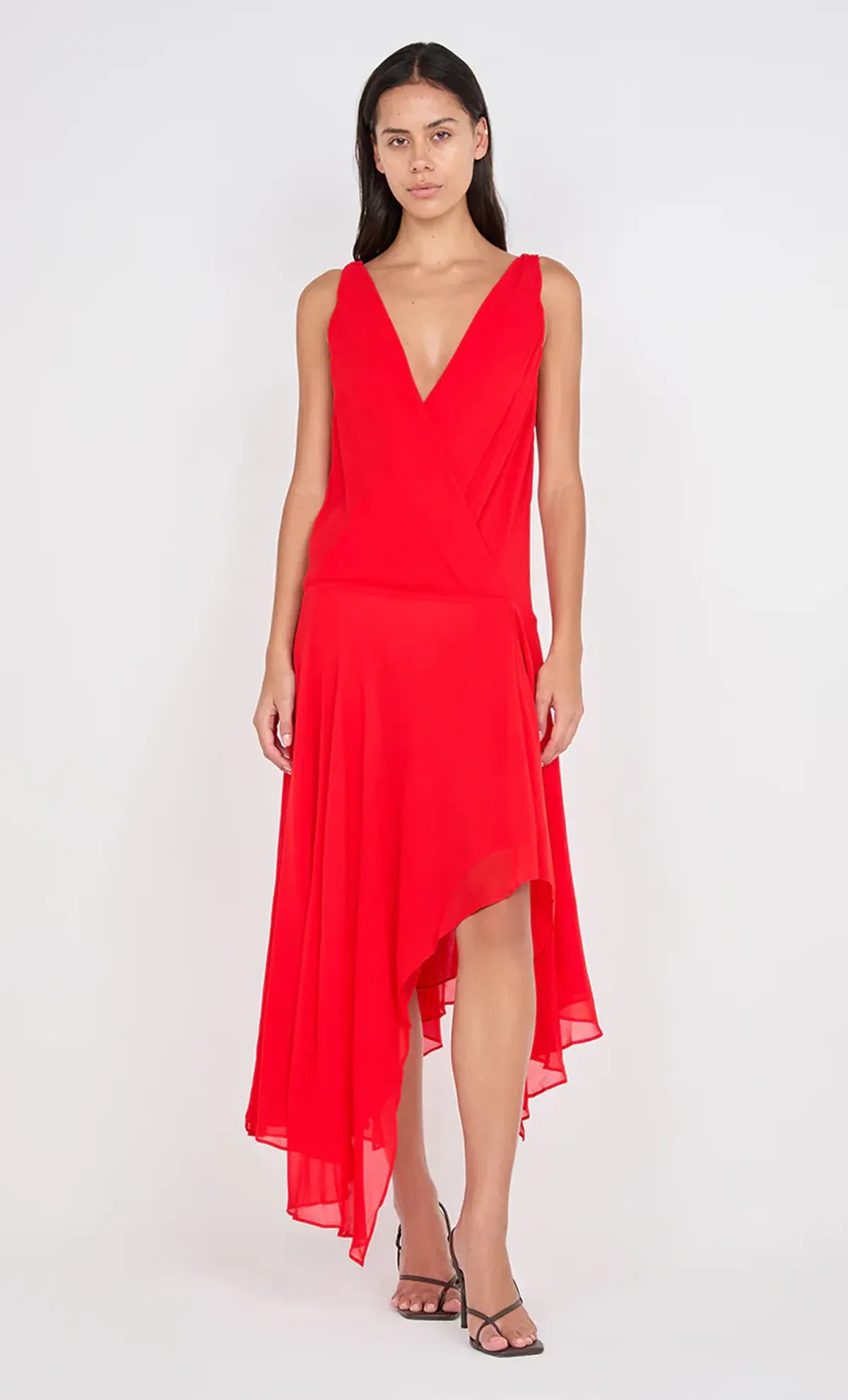 Bec & Bridge Rhone Wrap Asym Dress Chilli Size 10 - Image 2