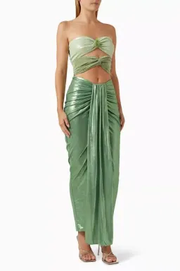 Baobab Giselle Maxi Dress Cucumber Green Size  L /Au 12  for rent on The Volte - image 3
