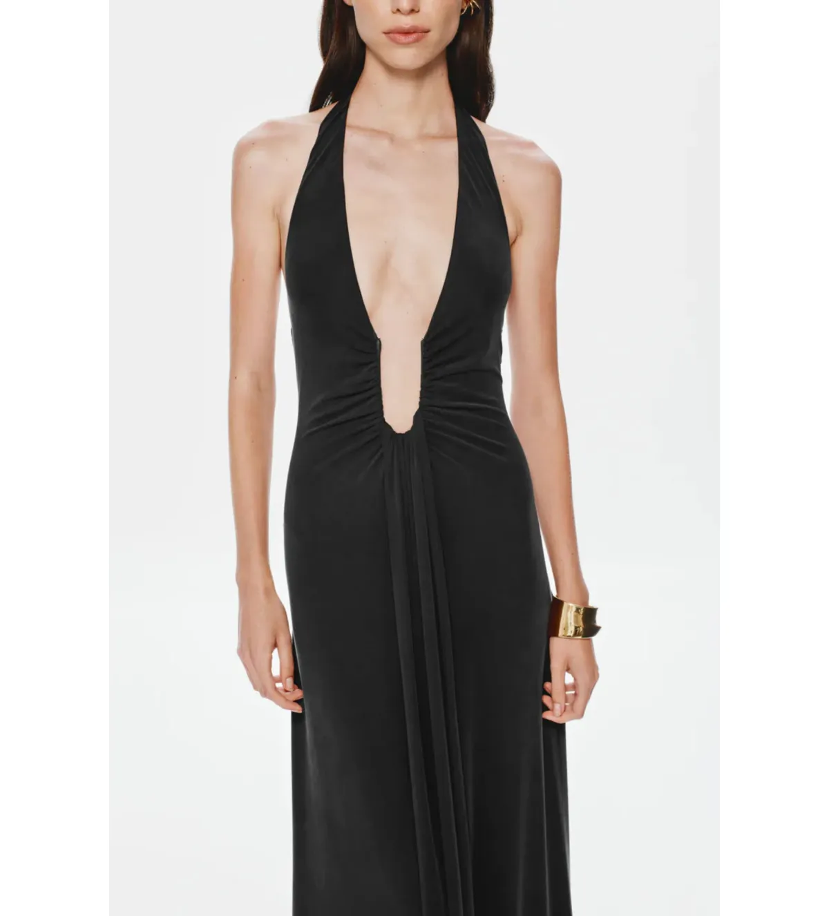 MISHA Jennifer Cupro Maxi Dress Black Size 8/S - Image 2