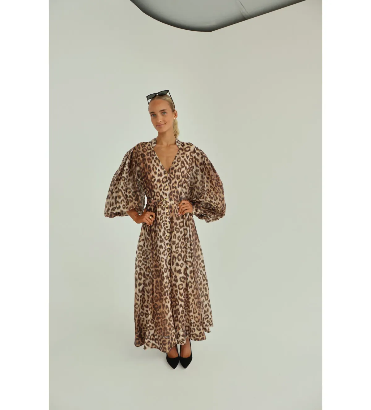 Aje Isabella Shirtdress Midi Leopard Print Size 12 - Image 5