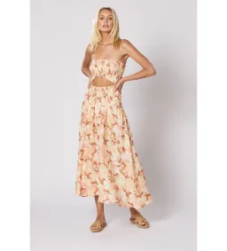 Winona Flourish Shirred Midi Dress in Multi Size XXS / Size AU 4 for rent on The Volte - image 2
