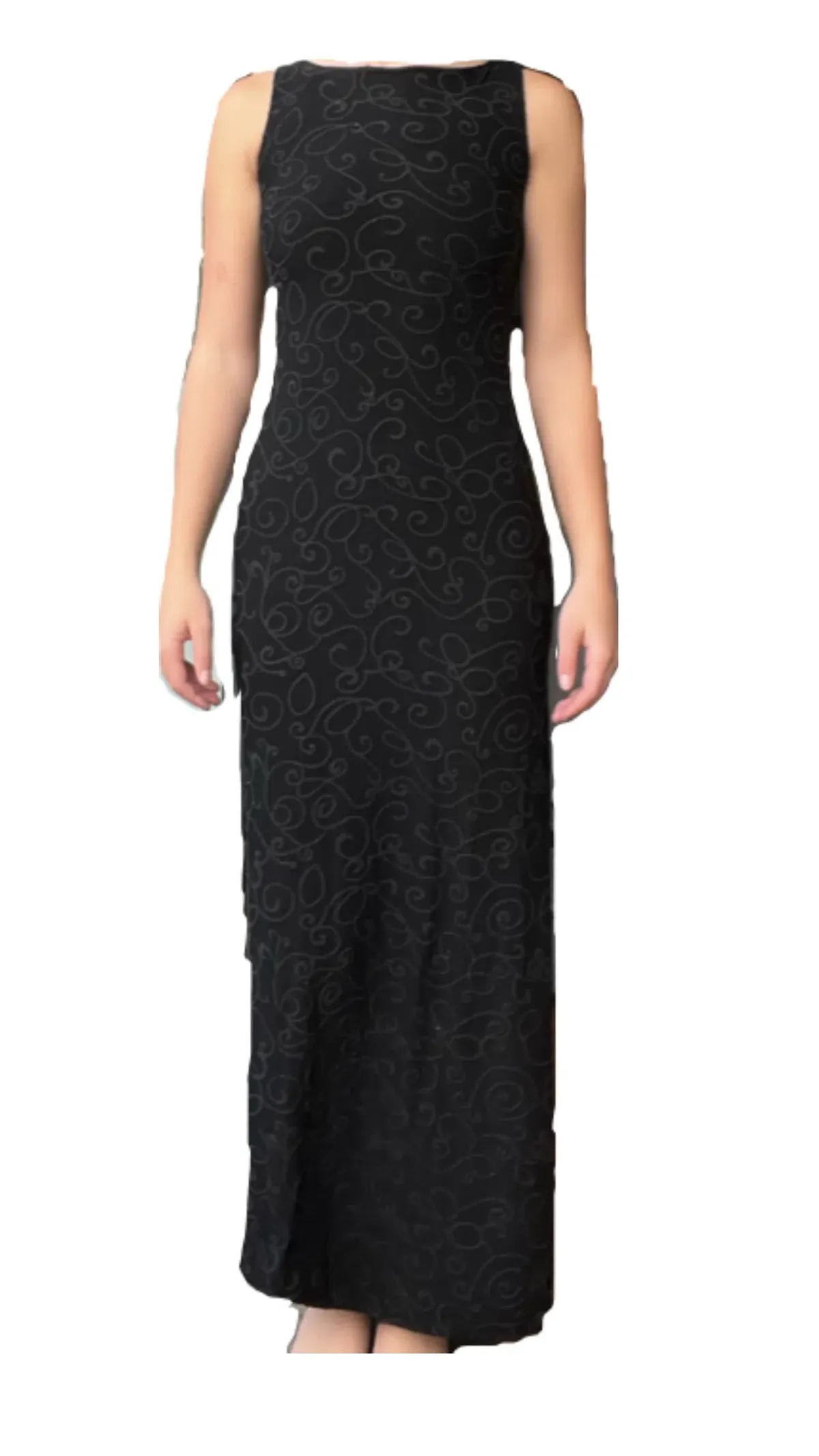 Vintage Black Beaded Gown Size AU 10 - Image 2