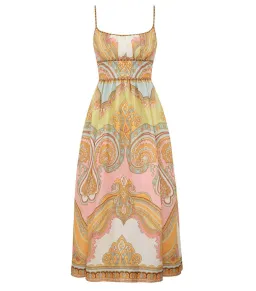 Zimmermann Maxine Picnic Midi Dress Gold Paisley Size 2 / AU 12 for rent on The Volte - image 4