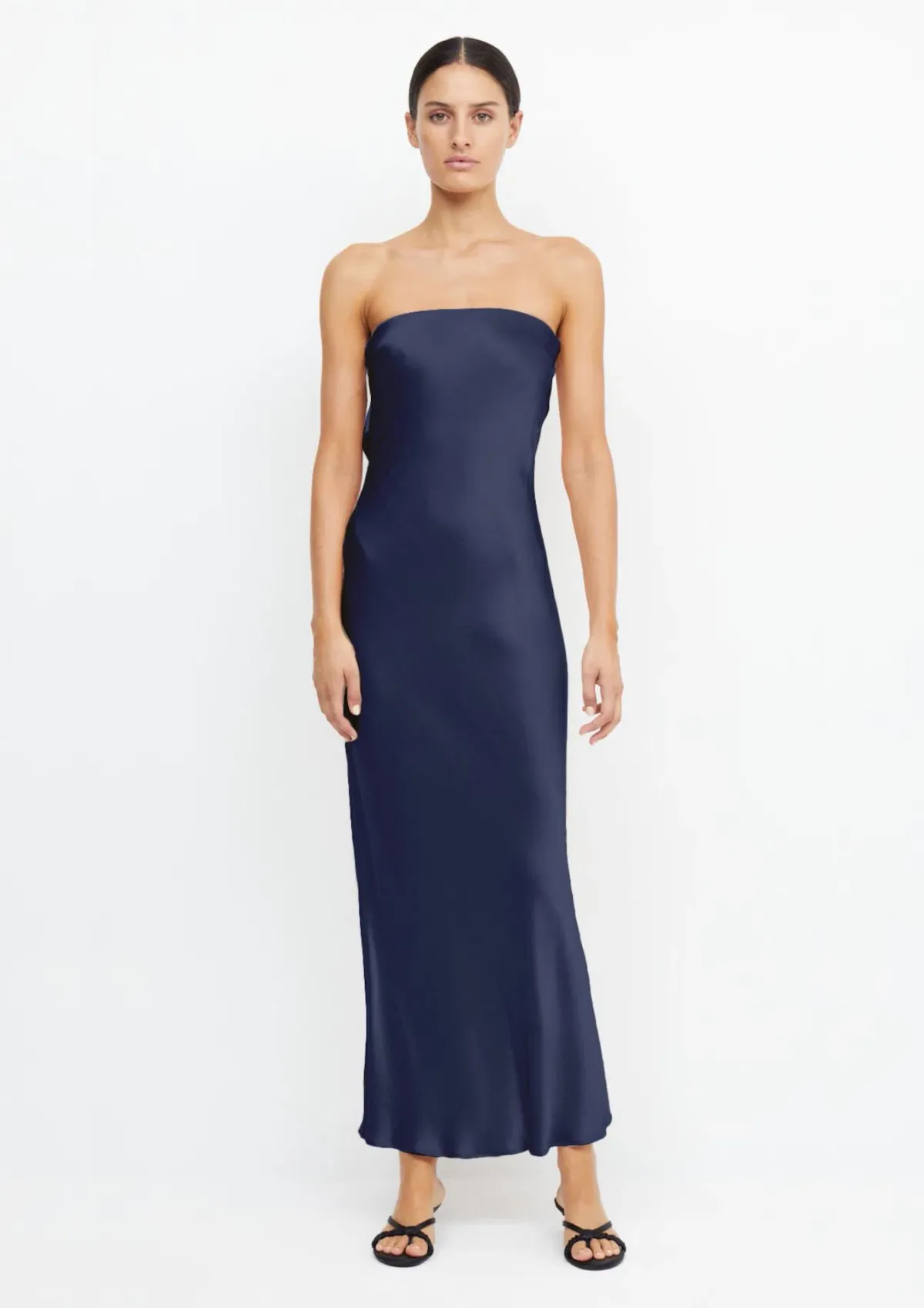 Bec & Bridge Moon Dance Strapless Midi Dress in Ink Size 10 - Image 1