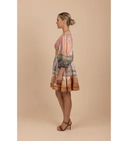 Zimmermann Anneke Lantern Mini Dress in Print Size 2 / AU 12 for rent on The Volte - image 2