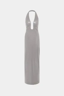 Misha The Alusia Maxi Dress Silver Sequin Size 8  for rent on The Volte - image 4