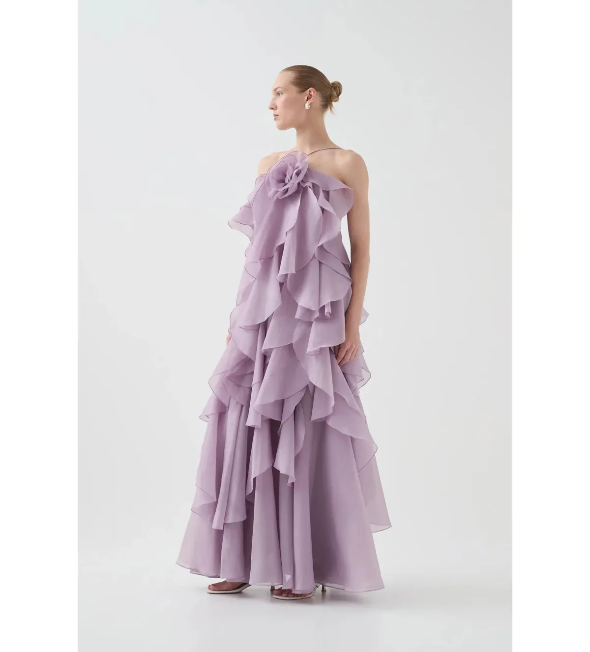 Aje Pandorea Layered Maxi Dress in Lilac Size AU 6 - Image 3