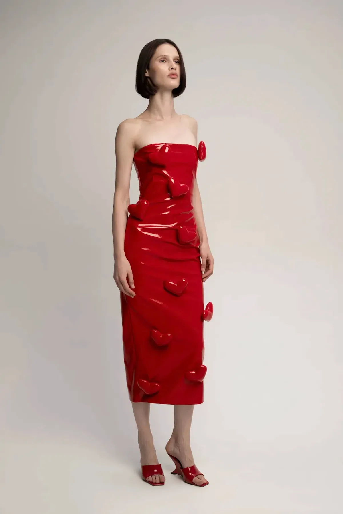 Cult Naked Love Killa Dress in Red Patent Size 8 - Image 1