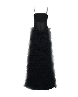 Meshki Magnolia Tiered Tulle Ruffle Dress Black Size  M/Au 10 for rent on The Volte - image 3