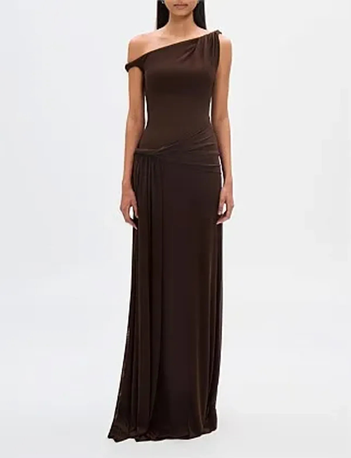 MISHA Sisal Mesh Maxi Dress Espresso Size 8/S - Image 6