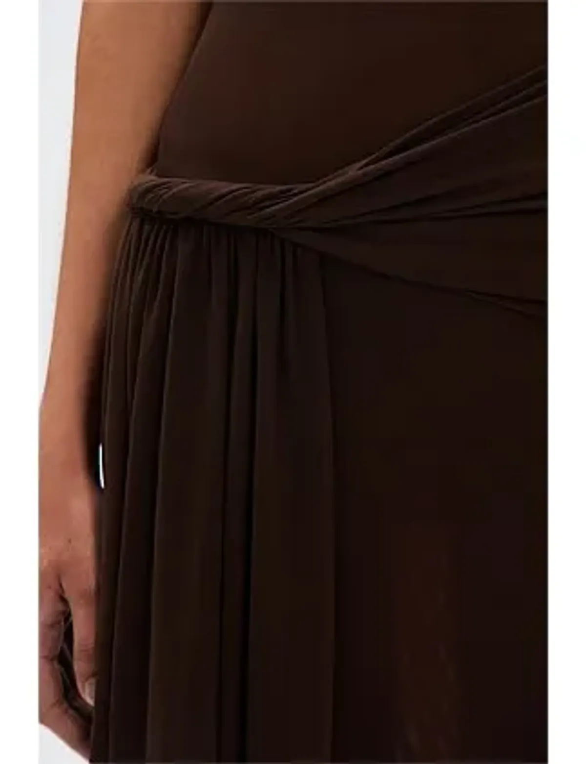 MISHA Sisal Mesh Maxi Dress Espresso Size 8/S - Image 5