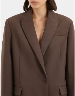 Sir the Label Dylan Blazer Chocolate Size AU 8 for rent on The Volte - image 2