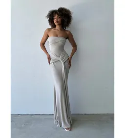 Lexi Tiffany Maxi Dress Champagne Size AU 6  for rent on The Volte - image 1