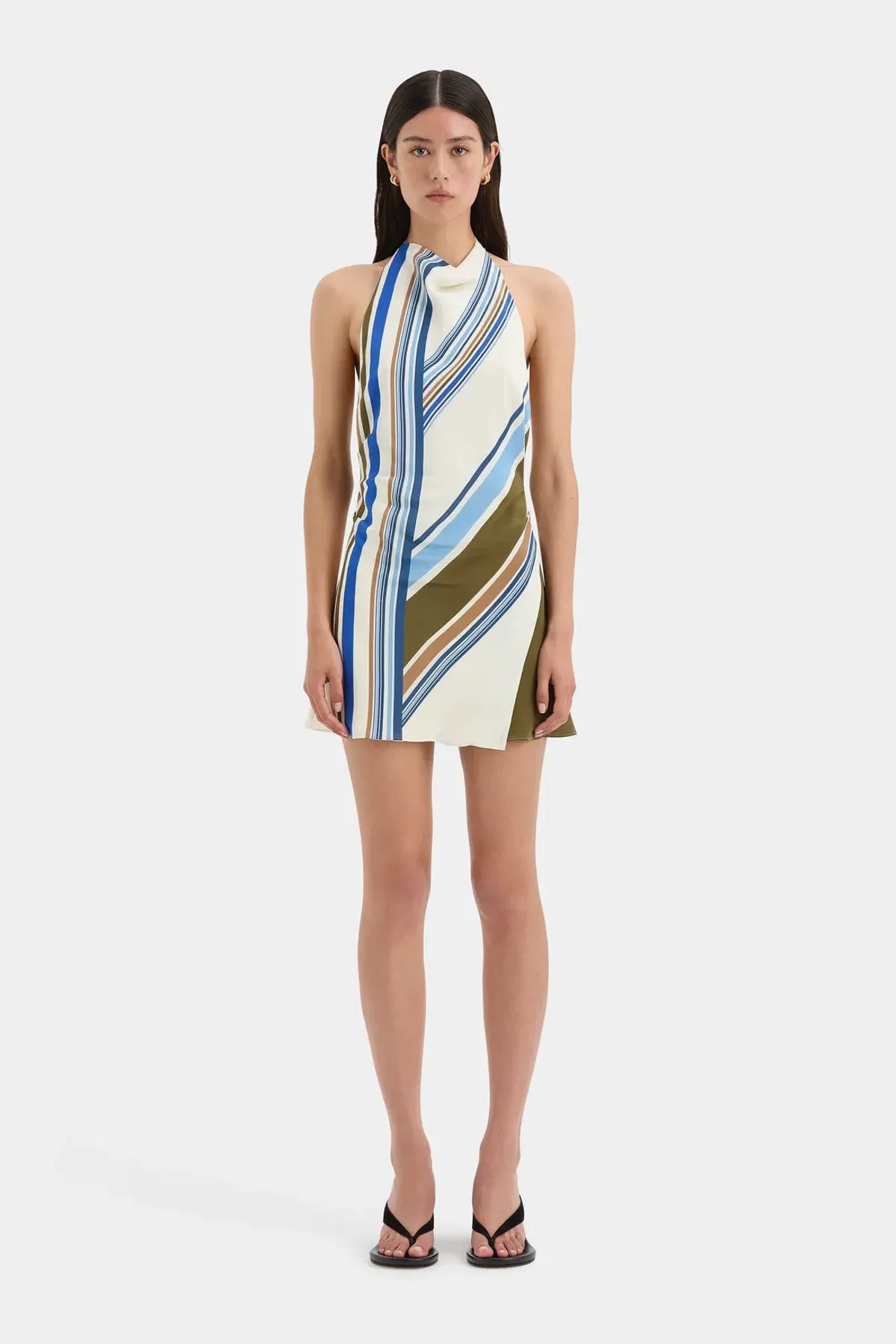 Sir the Label The Thistle Halter Mini Dress Multi Size Au 6/0 - Image 1