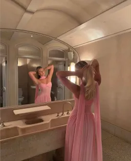 Rahaella Santana Ophelia Dress Maxi Pink Size AU 6 for rent on The Volte - image 4