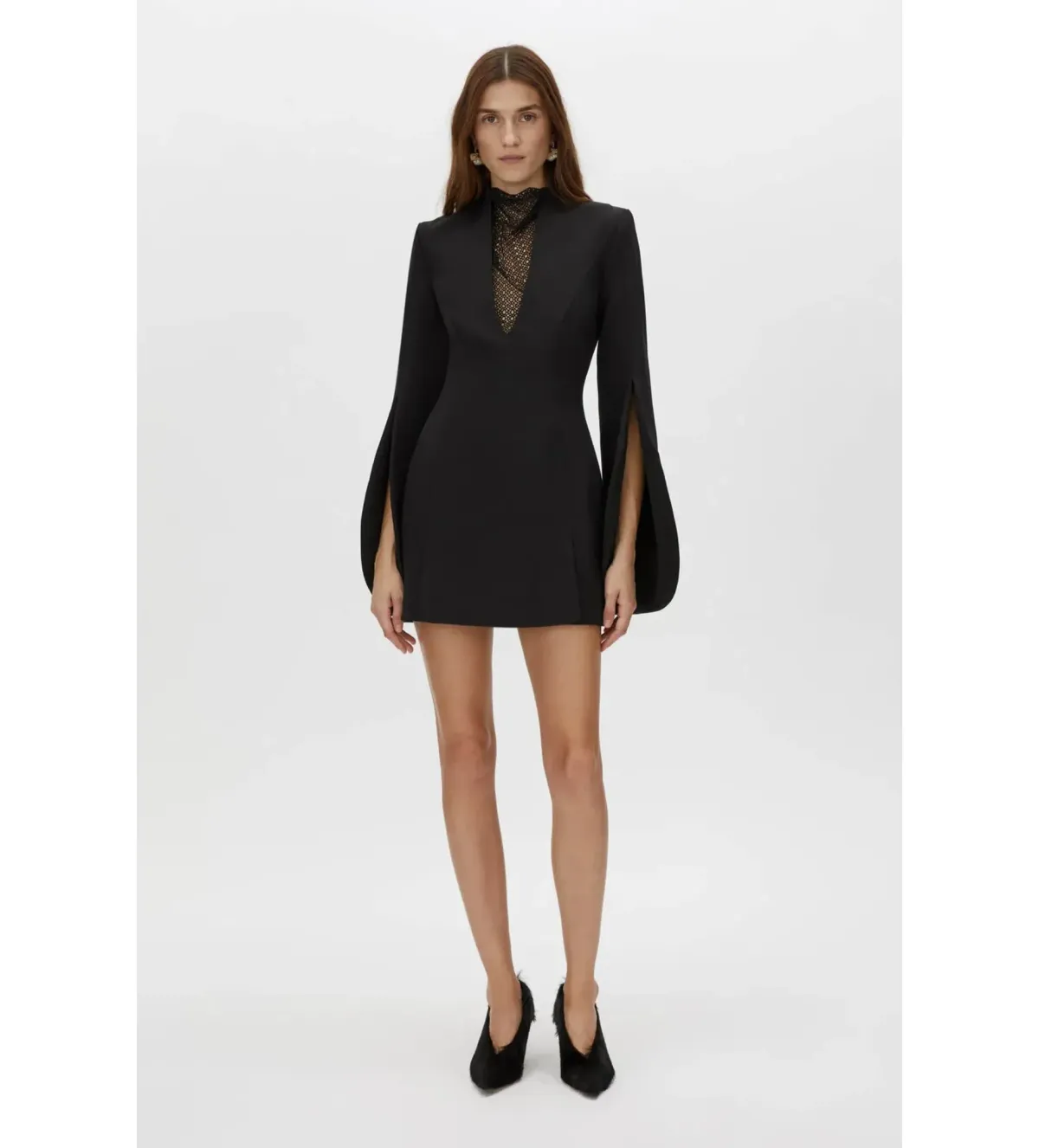 Camilla and Marc Sillage Lace Mini Dress Black Size AU 12 - Image 1