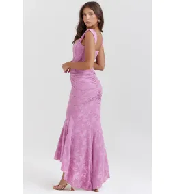 House of CB Cesca Maxi Dress Rose Pink Floral Size 8 for rent on The Volte - image 4